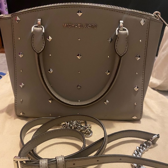 Mk vintage grey stud satchel no longer made good condition - Picture 1 of 6